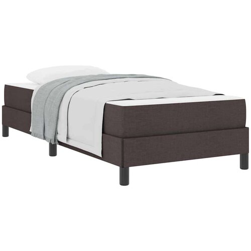 vidaXL Postelja z vzmetnico Drugo Temno rjava 100 x 200 cm blago Cene