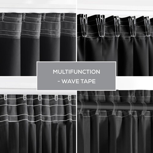 Restilo Crna zatamnjujuća/termo izolacijska zavjesa 140x270 cm Pleat &amp;ndash; Slike