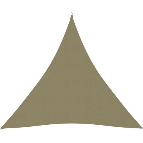 vidaXL jedro protiv sunca od tkanine Oxford trokutasto 4 x 4 x 4 m bež