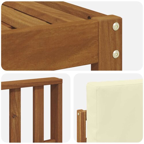  Set vanjskih sofa 6 kom. Prirodna i krem Smeđa 251 x 128,5 x 73 cm Slike