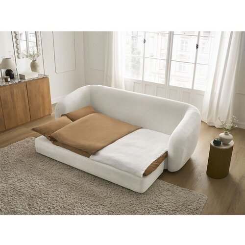 Bobochic Paris Bež sklopiva sofa od &amp;scaron;enila 228 cm Neyo &amp;ndash; Slike