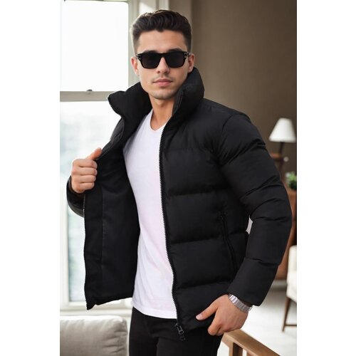 Dewberry 39833 Mens Puffer Coat-BLACK Slike