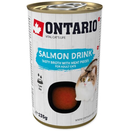 Ontario Cat pijača s ko&scaron;čki lososa 135 g Cene