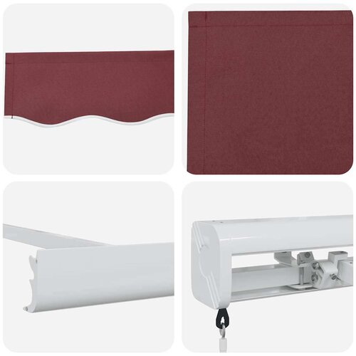 VidaXL Tenda na ručno uvlačenje bordo 400 x 300 cm Slike