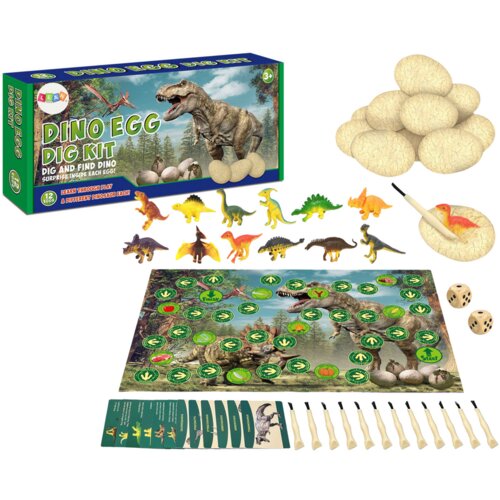 DRUŠTVENA igra Dinosaur s jajima i setom figurica iskopavanje - 12 kom Cene