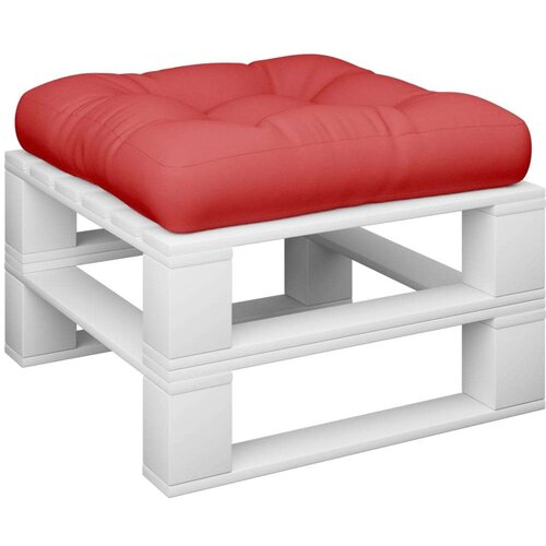 VidaXL Jastuk za palete crveni 58 x 58 x 10 cm od tkanine Slike