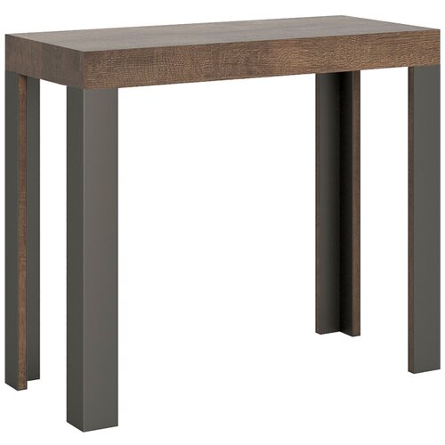 Ityhome 90 x 77 konzolna miza rjava, (20847921) Slike