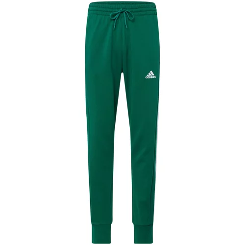 ADIDAS SPORTSWEAR Sportske hlače 'Essentials' tamno zelena / bijela