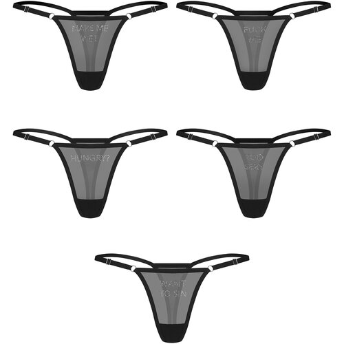Obsessive Violami 5-pack Thong Black L/XL Cene