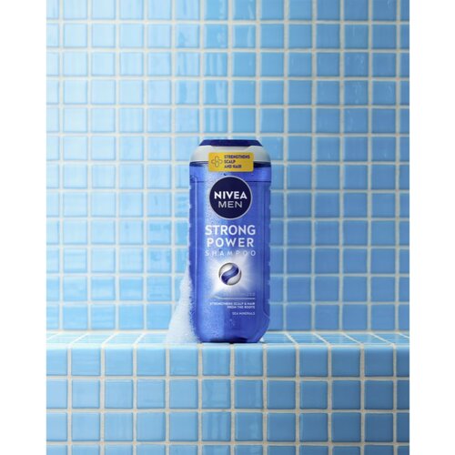 Nivea MEN Strong Power &amp;scaron;ampon za okrepitev in rast las 500 ml Slike