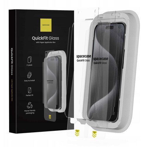 Spacecase QUICKFIT KALJENO STEKLO ZA IPHONE 15 PRO MAX ZA&amp;Scaron;ČITA EKRANA, (21968119) Slike