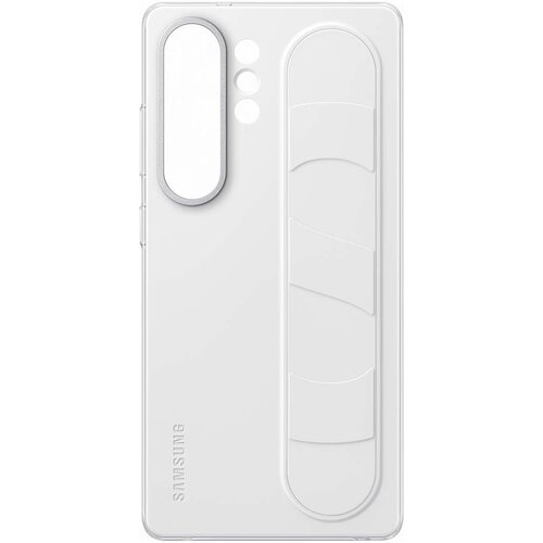  Ohi&scaron;je za Galaxy S25 Ultra iz silikona s stojalom za trak, Bela, (21724014) Cene