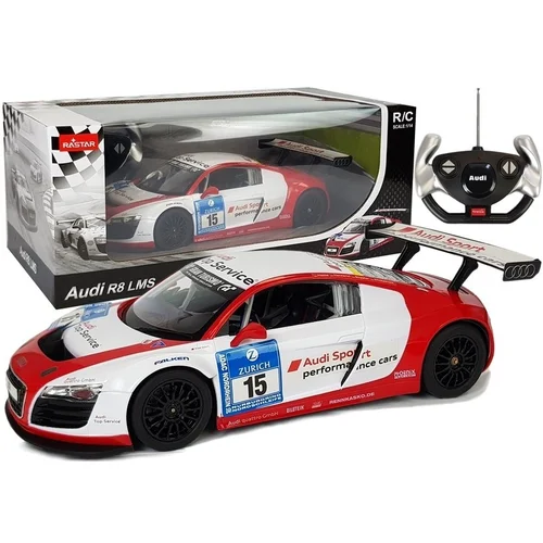  Auto na daljinsko upravljanje Audi R8 LMS Rastar 1:14 bijelo-crveni