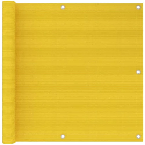 vidaXL Balkonsko platno rumeno 90x300 cm HDPE, (20609430)