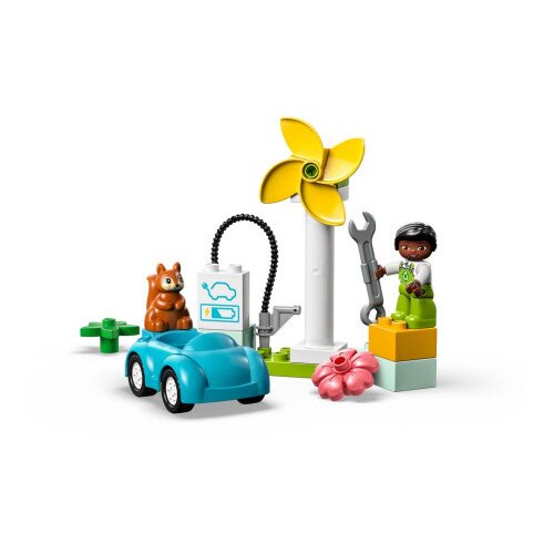 Lego duplo town wind turbine and electric car ( LE10985 ) Slike