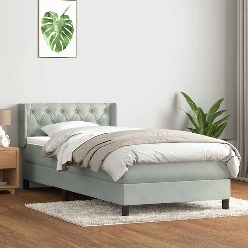 Box Spring krevet s madracem svijetlo sivi 80x210 cm bar&scaron;un Cijene