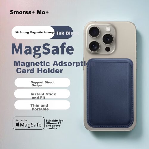  Smorss Nosač kartica za mobilni telefon iPhone 12-17, Plava Slike