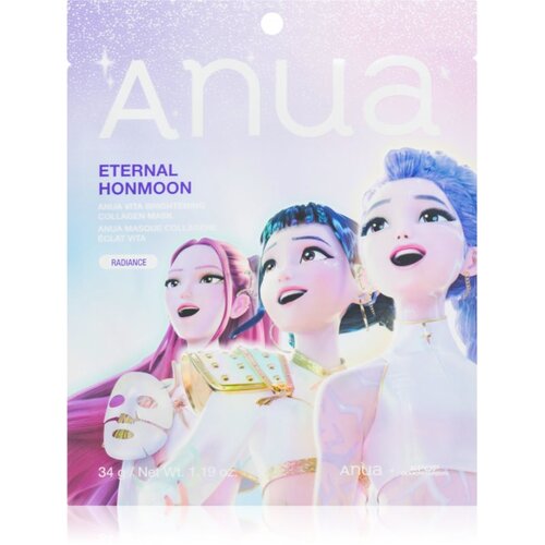 Anua K-Pop Demon Hunters Vita Brightening Collagen Mask revitalizacijska maska iz platna s kolagenom 34 g Slike