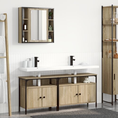 VidaXL Set ormarića za kupaonicu 3 pcs sonoma hrast 80 x 30 x 60 cm Slike
