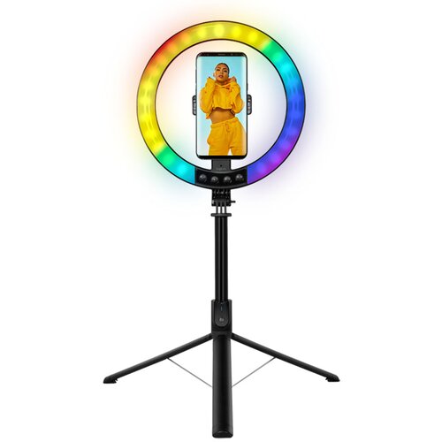 Logilink smartphone ring light with selfie stick tripod, remote shutter, 25 cmAA0156 Slike