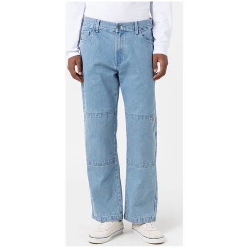 Dickies Double knee denim pant light was Blue