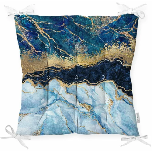 Minimalist Cushion Covers Sedežna blazina Blue Marble, 40 x 40 cm