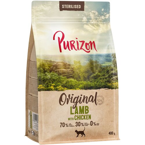 Purizon suha hrana za mačke 2 x 400 g po poskusni ceni! - Adult Sterilised jagnjetina s piščancem Cene