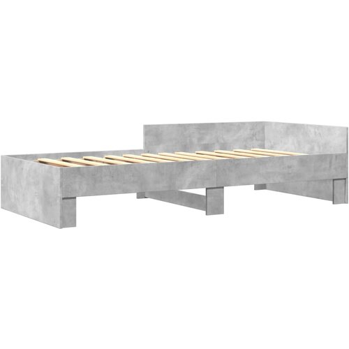 vidaXL Posteljni okvir betonsko siv 75x190 cm inženirski les, (21273438) Cene