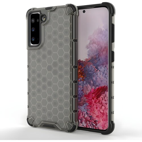 IZMAEL.eu Honeycomb pancirni ovitek s silikonskim okvirjem za Samsung Galaxy S21 5G - Črna Cene