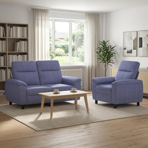  Set sofe 2 pcs Traper plava Tkanina Cene