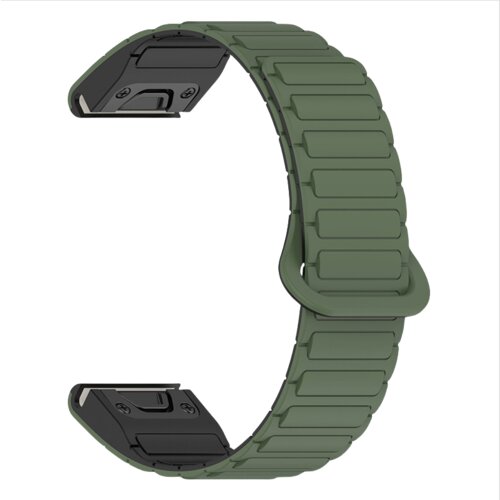 INF Silikonski magnetni pa&scaron;ček za uro Garmin Fenix 8/7X/Epix s hitrim spro&scaron;čanjem Green 22 mm, (21838740) Cene