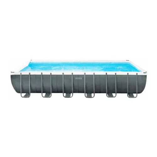Intex Montažni bazen Ultra Quadra XTR (d 732 x š 366 x v 132 cm, peščeni filter: 6.000 l/h, z lestvijo, zaščitno podlogo in ponjavo)