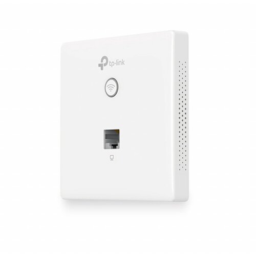 Tp-link EAP115-Wall WiFi N300Mb/s 2.4GHz 802.11b/g/n, 2 x LAN, PoE 802.3af/at, može se montirati na Ø60mm doznu/kutiju, Captiv portal Facebook/Instagram/SMS/vaučer autent,Omada SDN Cloud/Web/iOS/Android/Windows/Linux ap Slike