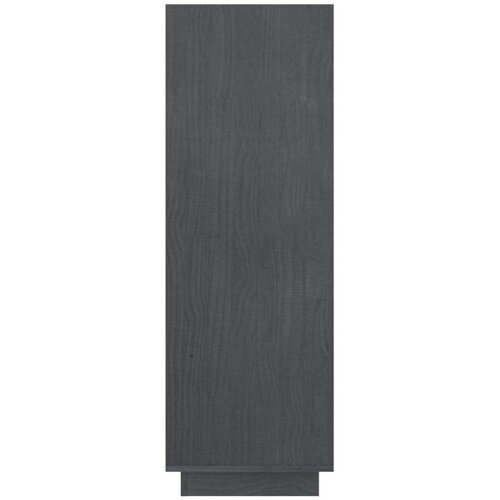 VidaXL knjižna omara za razdelitev prostora siva 80x35x103 cm borovina Slike