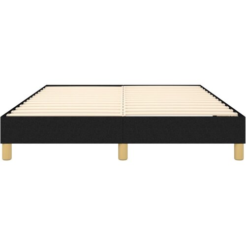  Okvir za krevet s oprugom crni 140x200 cm od tkanine Slike