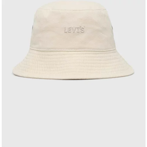Levi's Bombažni klobuk bež barva