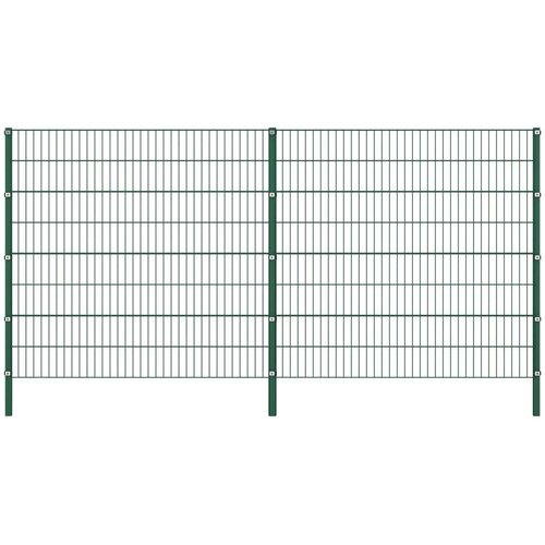 Ogradni panel sa stupovima od željeza 349x160 cm zelene boje - 1 349 cm 160 cm Cijene