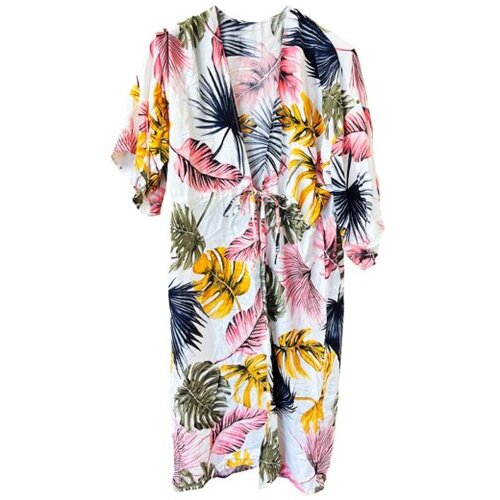  Kaftan Leaf Print Roza Slike