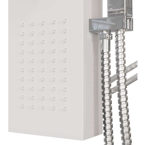 vidaXL Panel za tu&scaron; aluminij bele barve Cene