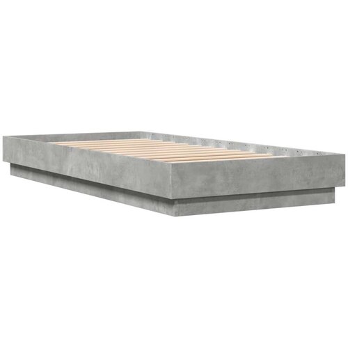 VidaXL Okvir kreveta boja betona 100x200 cm od konstruiranog drva Slike