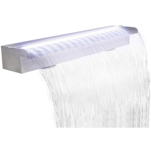 vidaXL Pravokotna fontana za bazen LED slap nerjaveče jeklo 90 cm Cene