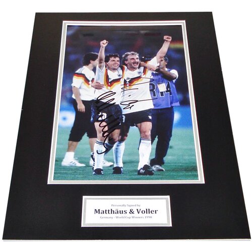  Matthaus and voller signed photo 16"x12" germany autograph memorabilia display coa Cene