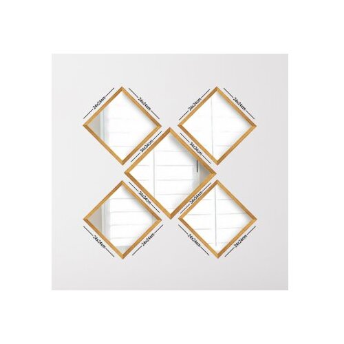 Hanah home Set ogledala SETAYNA_045, 24x24cm(4), 34x34cm(1) Cene