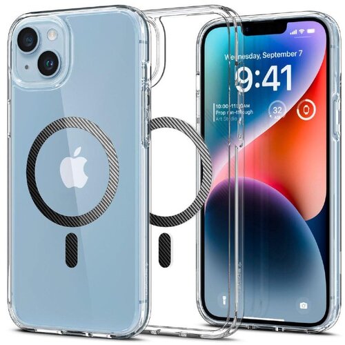 Apple Ovitek Spigen Ultra Hybrid MagSafe Carbon Fiber iPhone 14 Pro Prozoren Cene