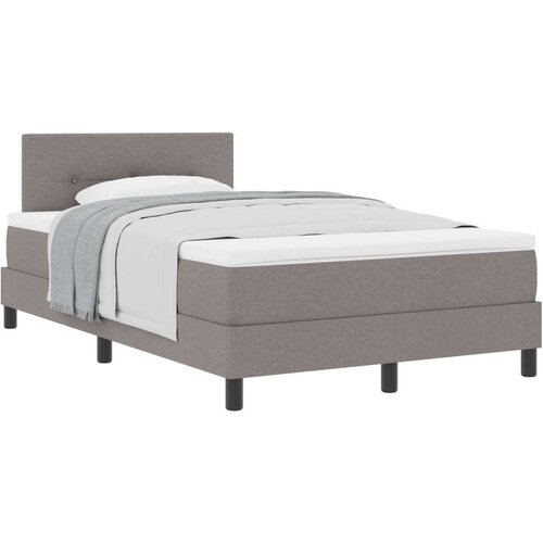 Box Postelja z vzmetnico z vzmetnico Taupe 120 x 190 cm blago, (5000128368) Cene