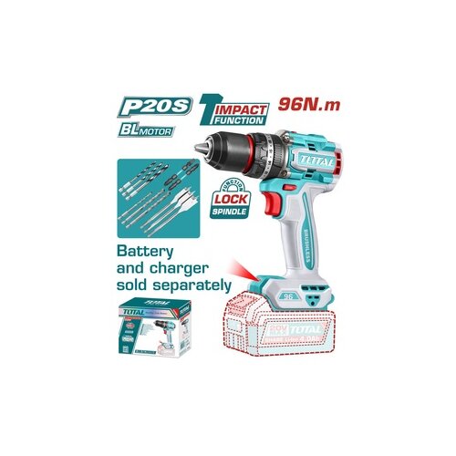Total Aku udarna bu&scaron;ilica, 20V,96NM,13 mm, brushless SOLO TIDLI209681 Cene