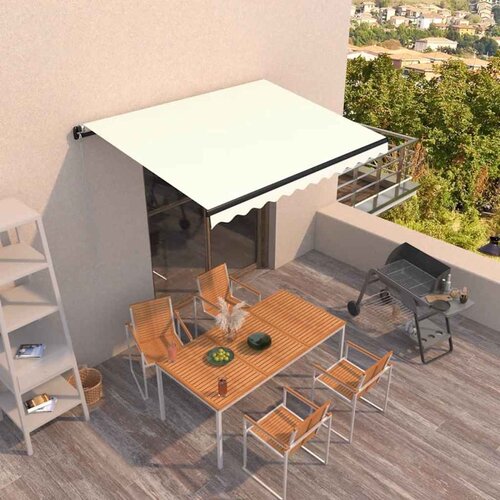 Tenda na ručno uvlačenje 350 x 250 cm krem Cijene