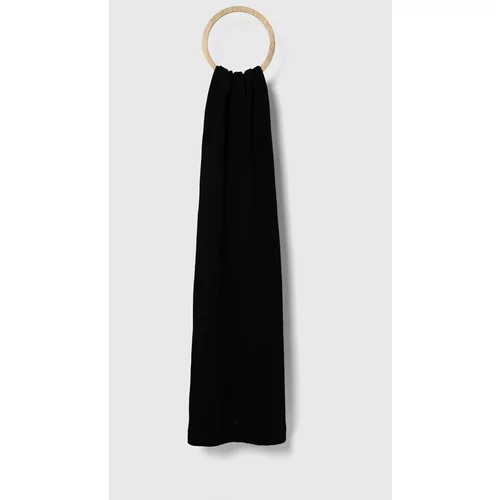 Calvin Klein Jeans Šal s primesjo volne črna barva