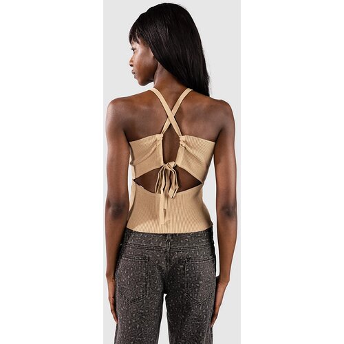 Urban Classics Rib Knit Crossed Back Tank Top unionbeige Slike
