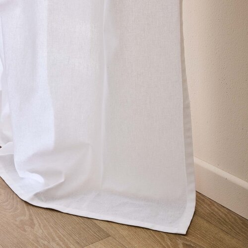 Douceur d int&amp;eacute;rieur Bela zavesa iz me&amp;scaron;anice bombaža 140x240 cm Duchesse &amp;ndash; Slike